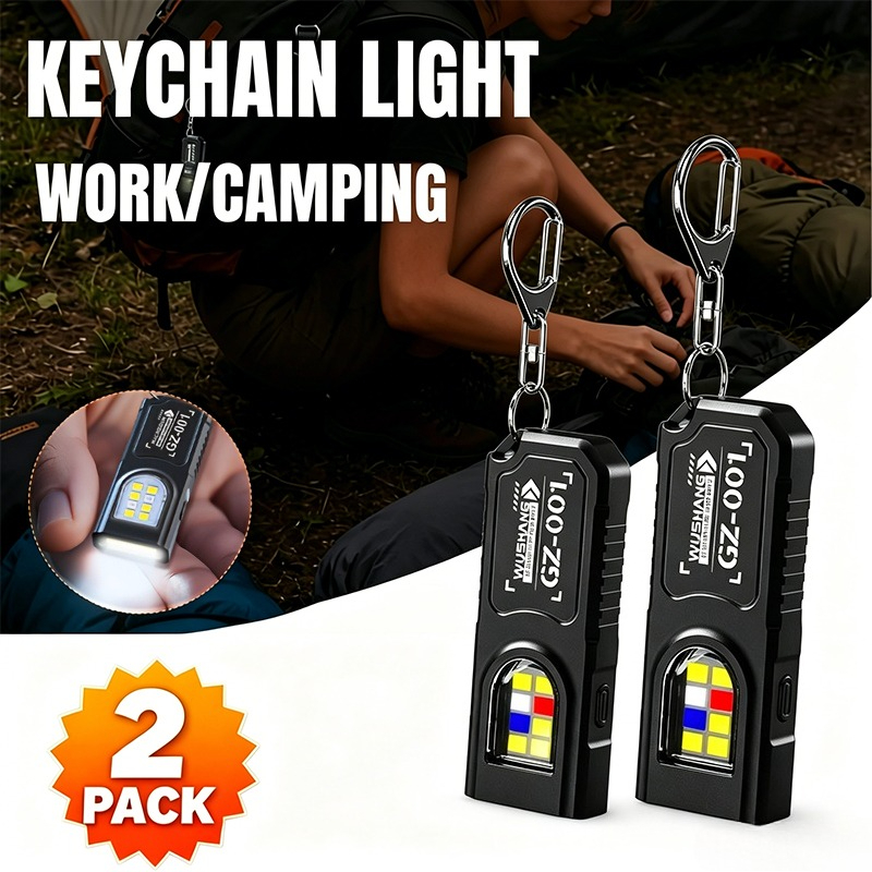 Fishing Kit Compact - LED Keychain Flashlight Type C Rechargeable