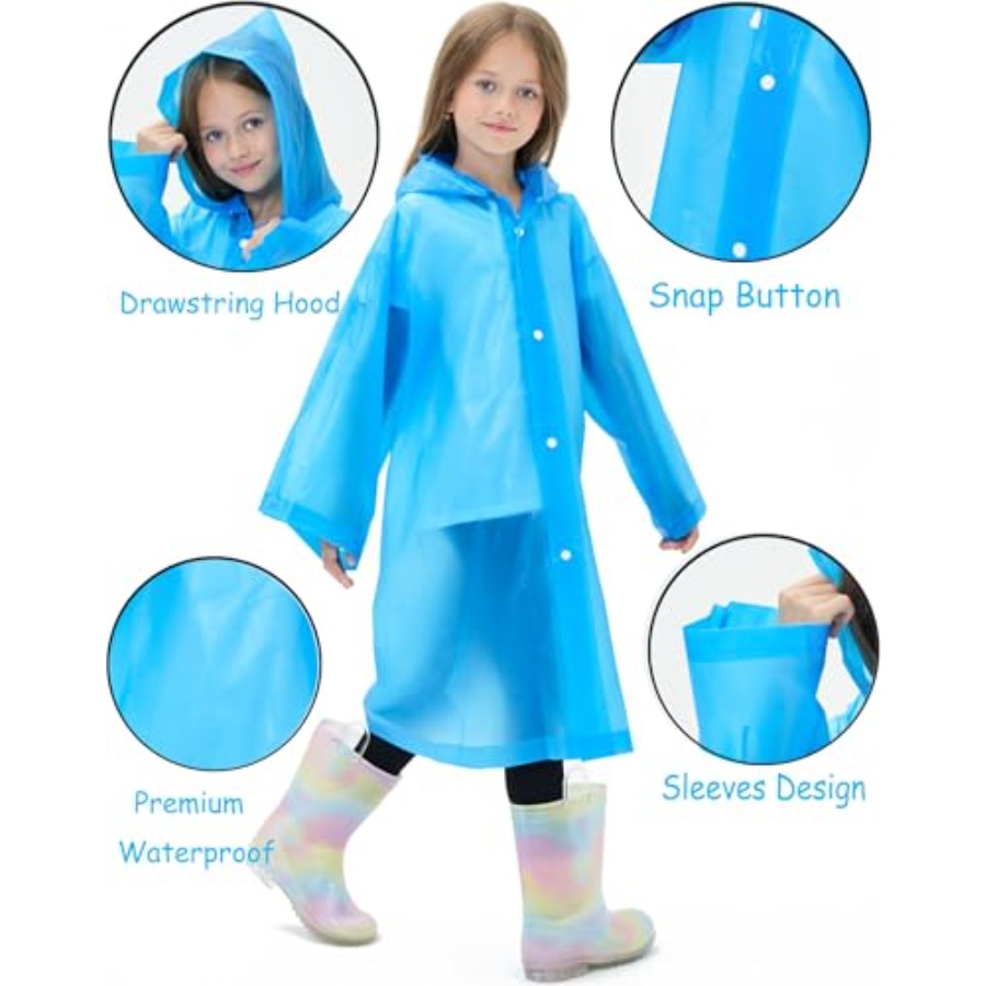 2 Pack Reusable Waterproof Rai - Emergency Poncho Rain reseña y precio