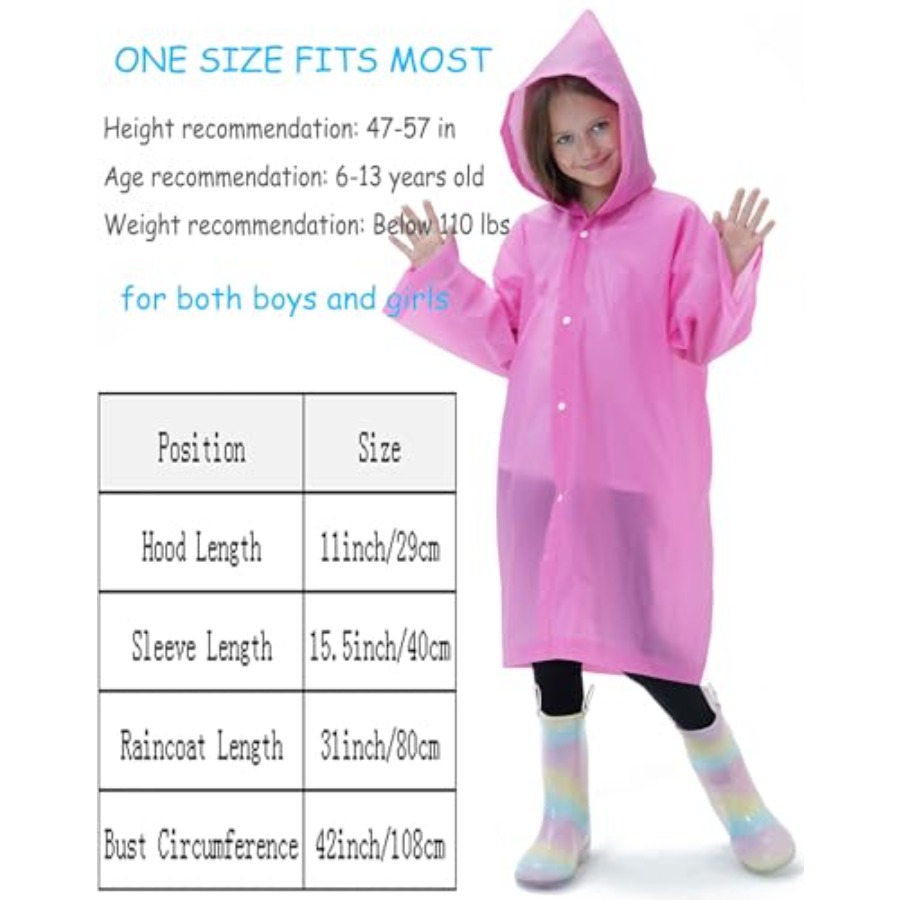 2 Pack Reusable Waterproof Rai - Emergency Poncho Rain reseña y precio