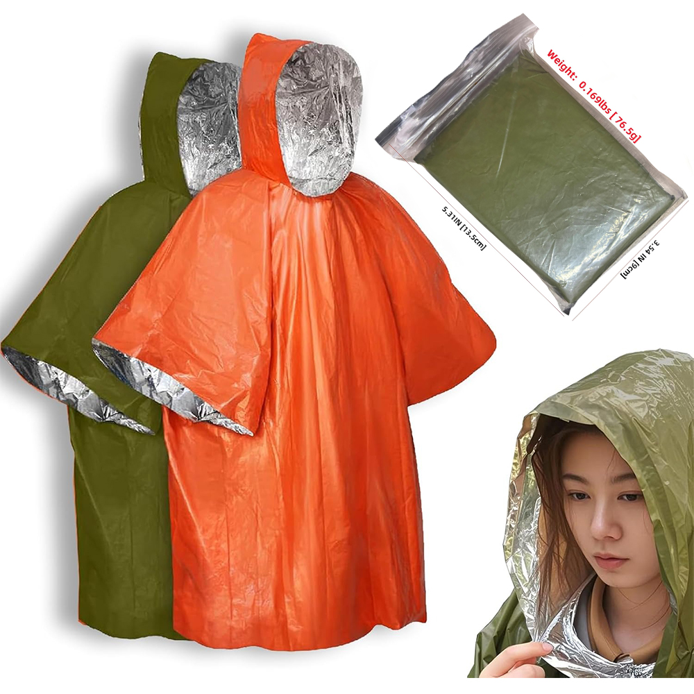 Camping Raincoat Waterproof Su - Survival Blanket Reflective reseña y precio