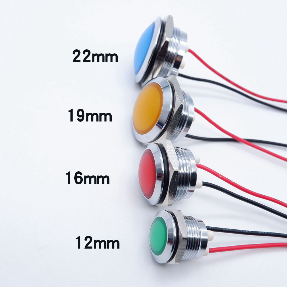10pcs 12/16/19/22mm Metal LED  - Signal Panel Orange reseña y precio