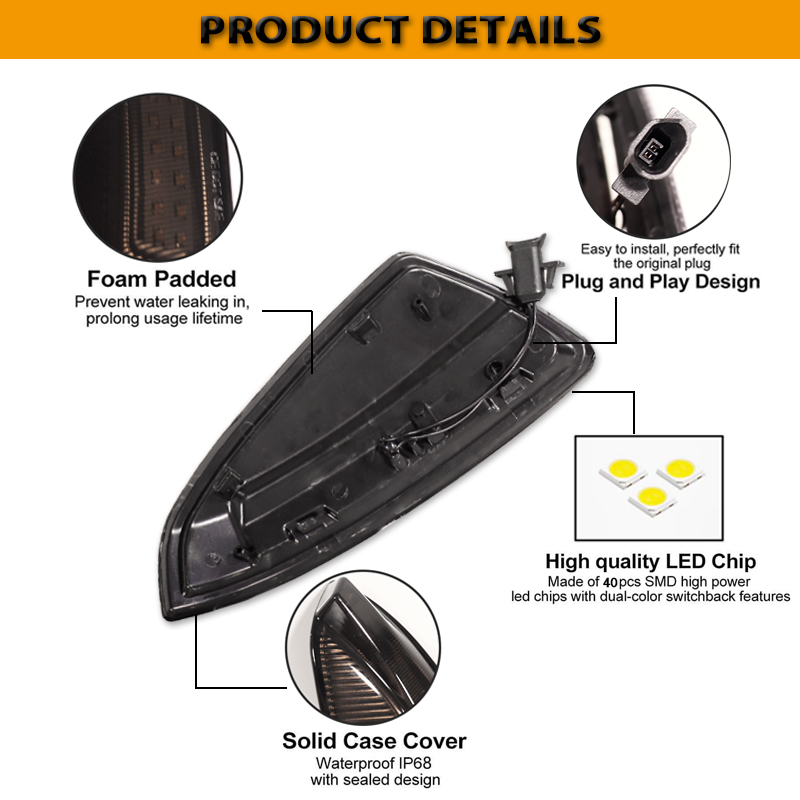 2pc Dynamic Sequential Blink/F - Signal Panel Orange reseña y precio