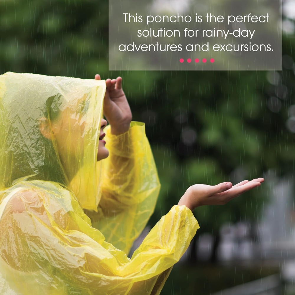 Disposable Yellow Rain Ponchos - Emergency Poncho Rain reseña y precio