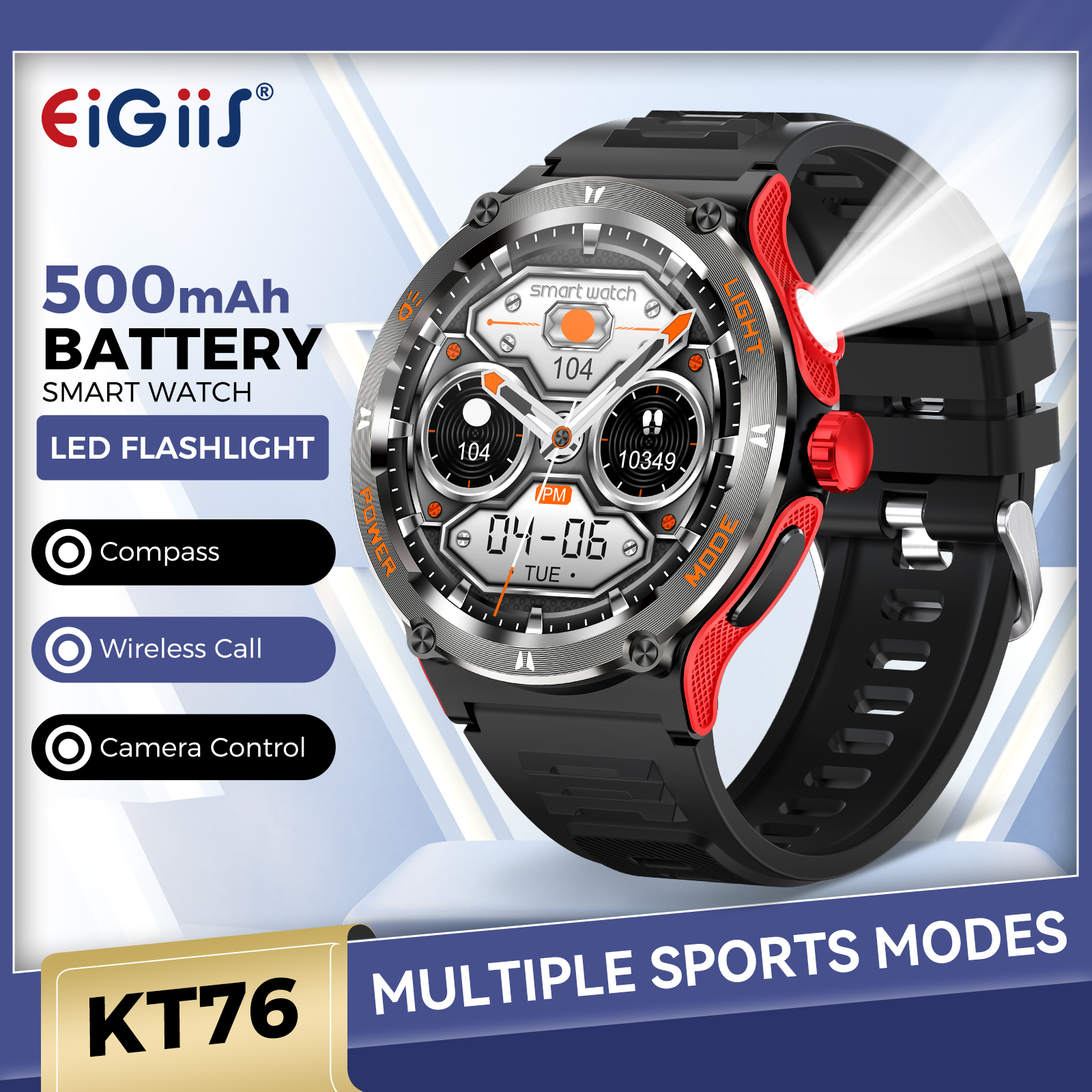 EIGIIS Smart Watch 3ATM Waterp - Compass Lensatic reseña y precio