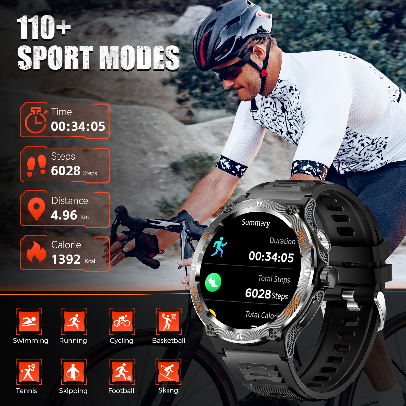 EIGIIS Smart Watch 3ATM Waterp - Compass Lensatic reseña y precio