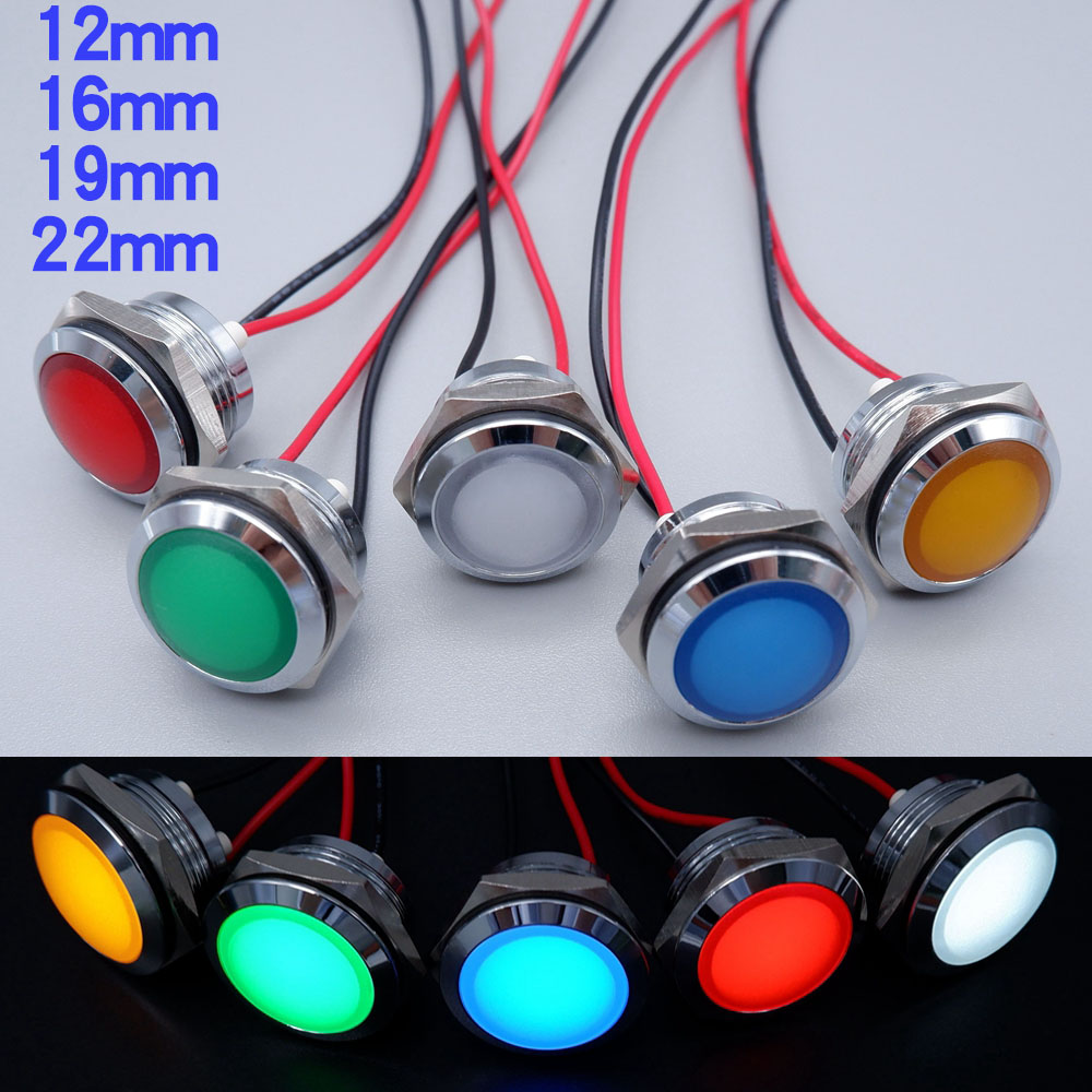 Metal LED Indicator Light 12mm - Signal Panel Orange reseña y precio