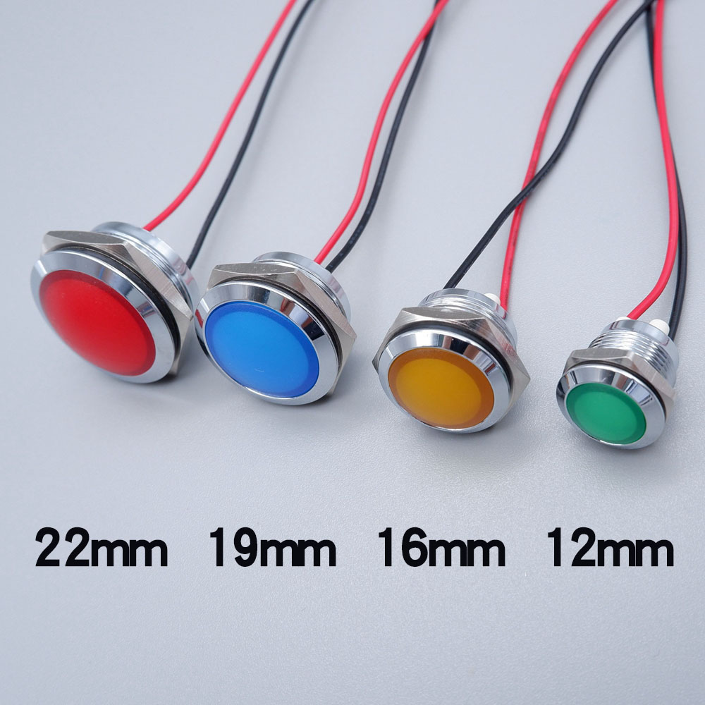Metal LED Indicator Light 12mm - Signal Panel Orange reseña y precio