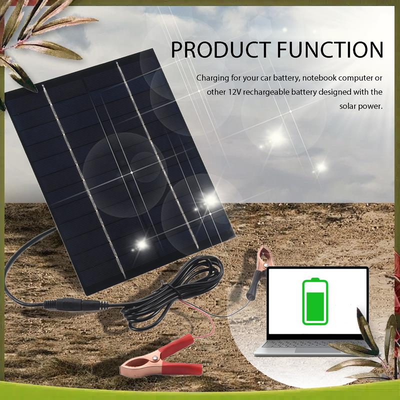AB98-5.5W 12V Solar Panel Batt - Solar Emergency Charger reseña y precio
