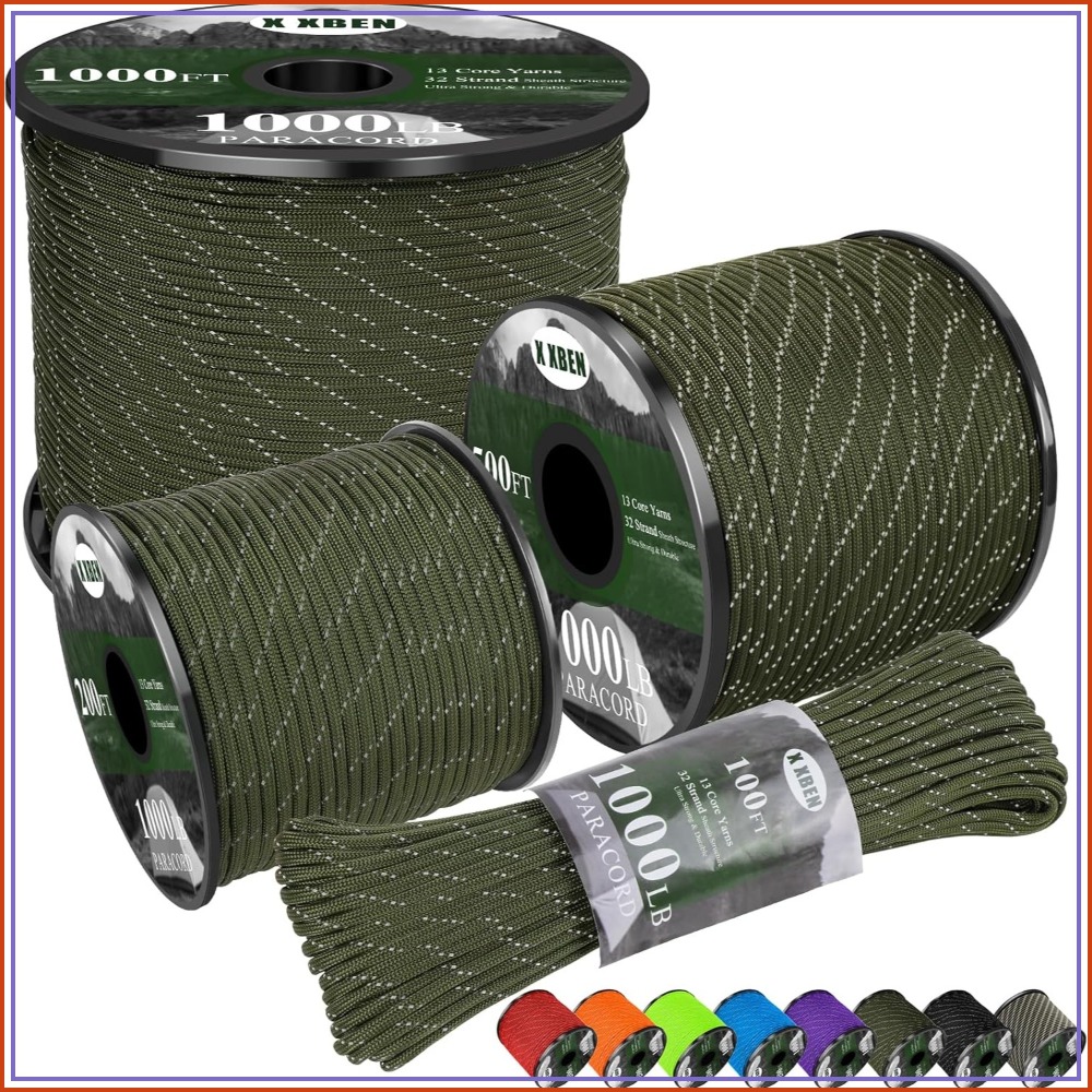 Reflective Paracord 1000lb, 50 - Para Cord 1000Ft reseña y precio