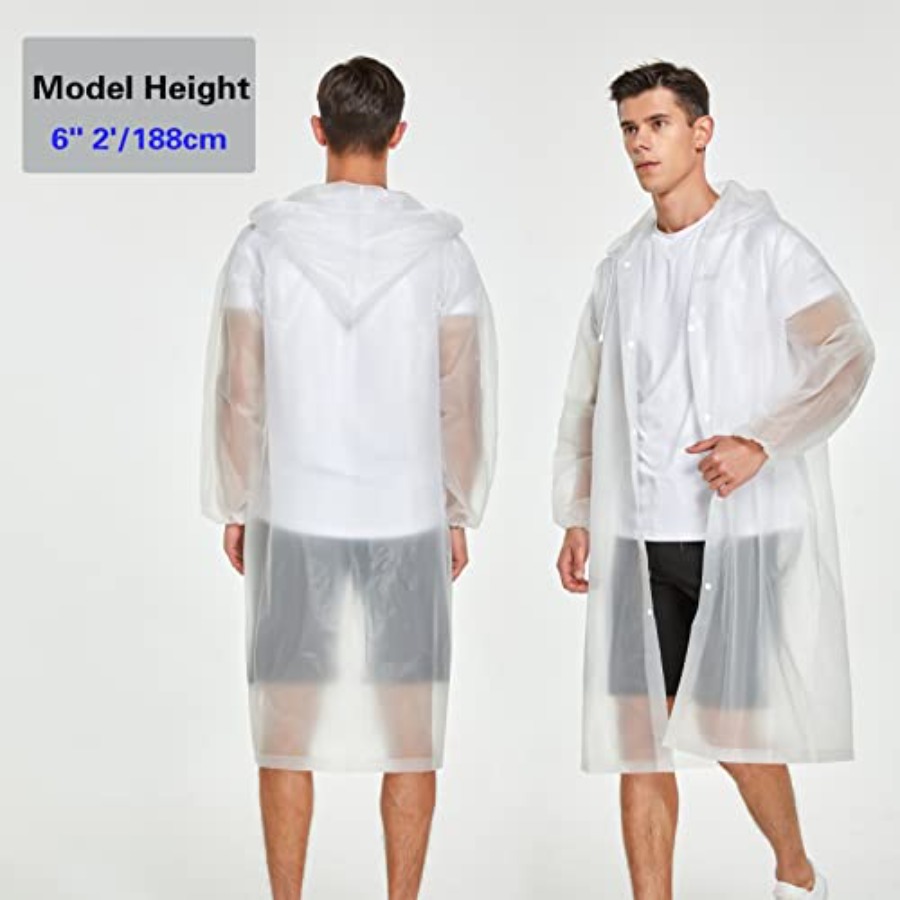 2 Pack Waterproof Rain Ponchos - Emergency Poncho Rain reseña y precio
