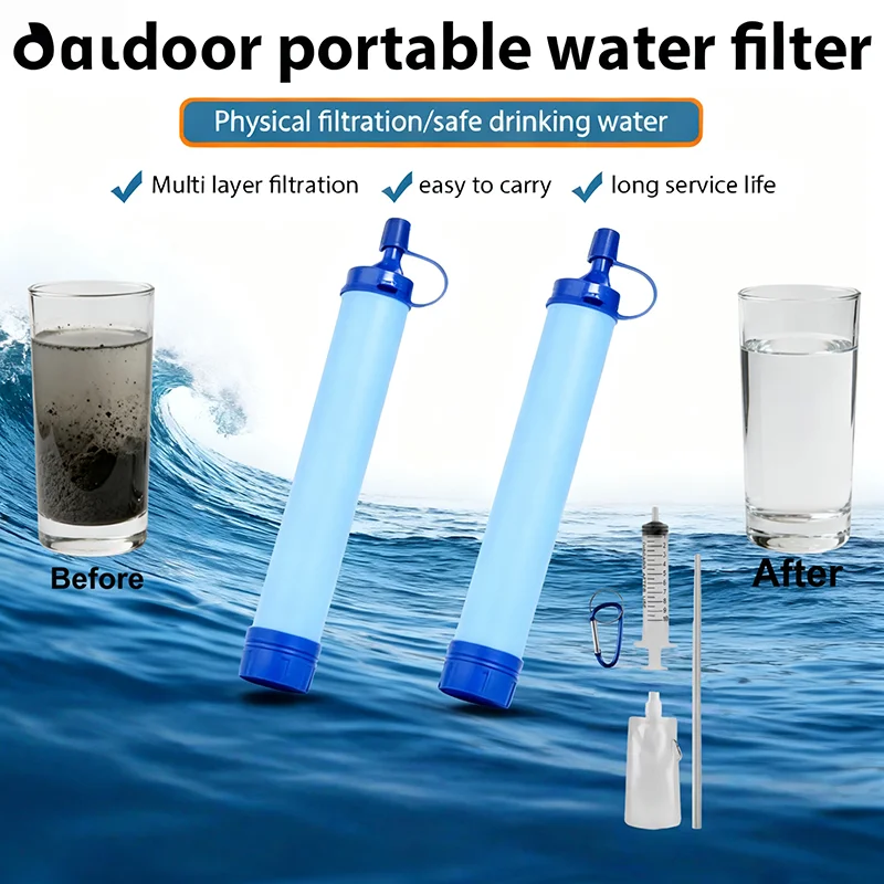 Outdoor Water Filter Straw Cam - Water Purification Straw reseña y precio