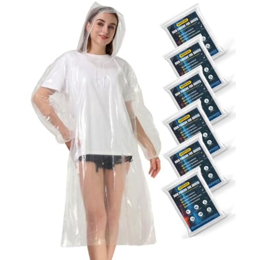 Disposable Rain Ponchos for Ad - Emergency Poncho Rain reseña y precio