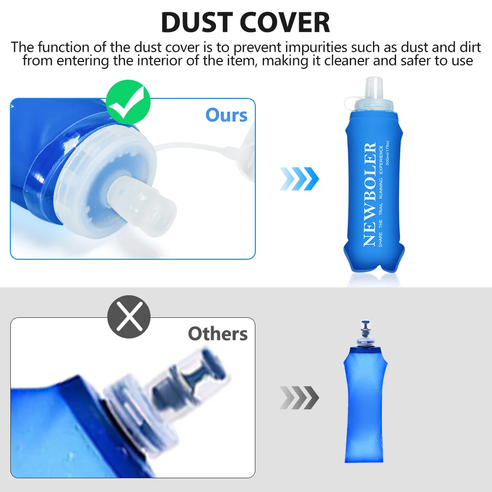 NEWBOLER 300/500ML Water Bottl - Water Bag Collapsible reseña y precio