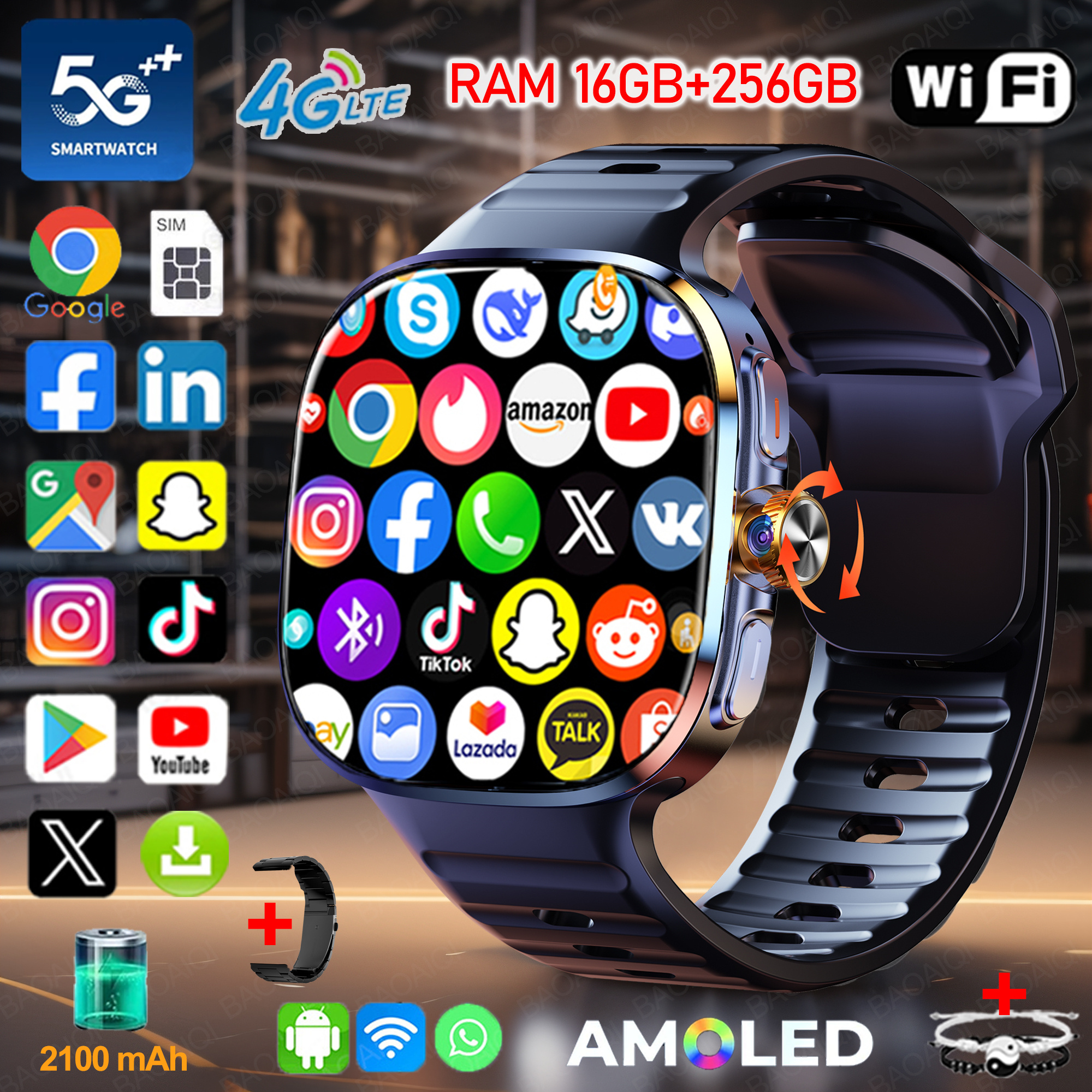 New Large Screen Smartwatch 4G - Compass Lensatic reseña y precio