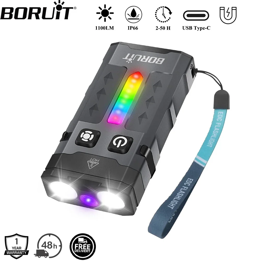 BORUiT EV20 1100LM EDC UV Keyc - Fishing Kit Compact reseña y precio