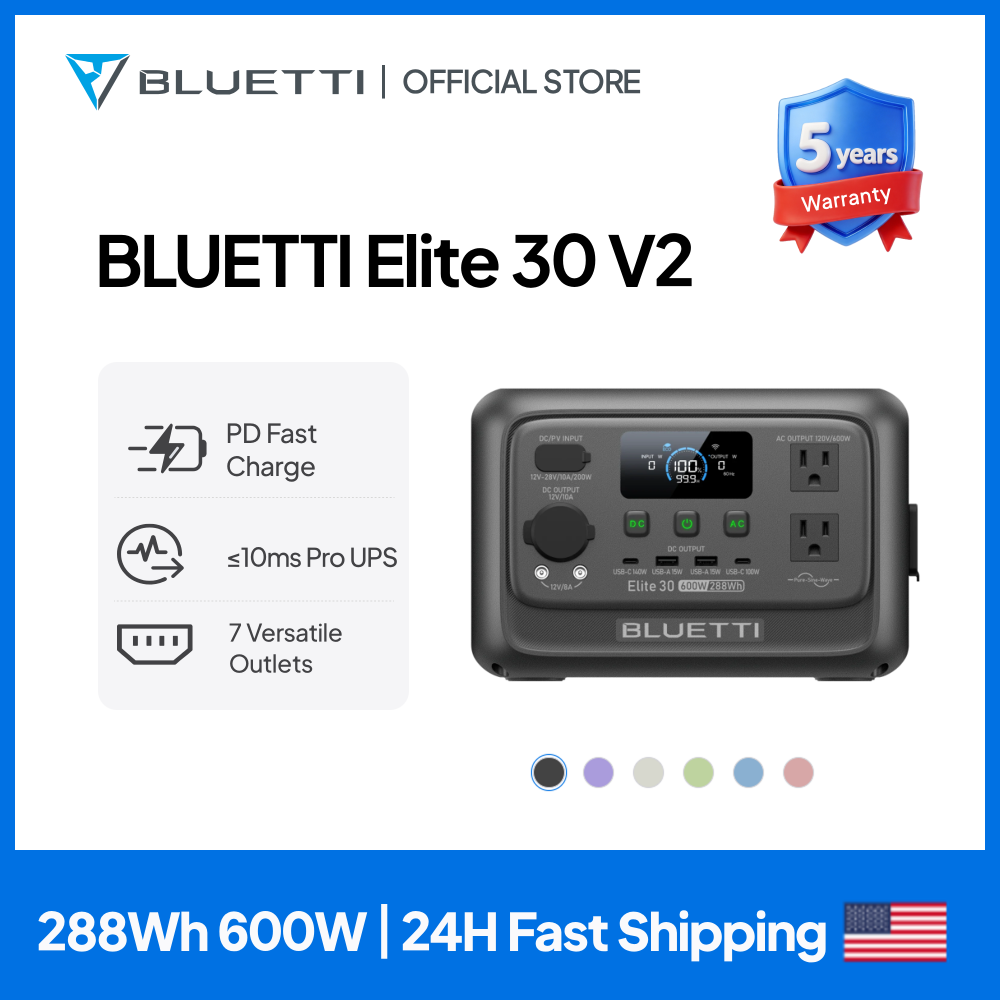 【Renew】BLUETTI Elite 30 V2 Por - Solar Emergency Charger reseña y precio