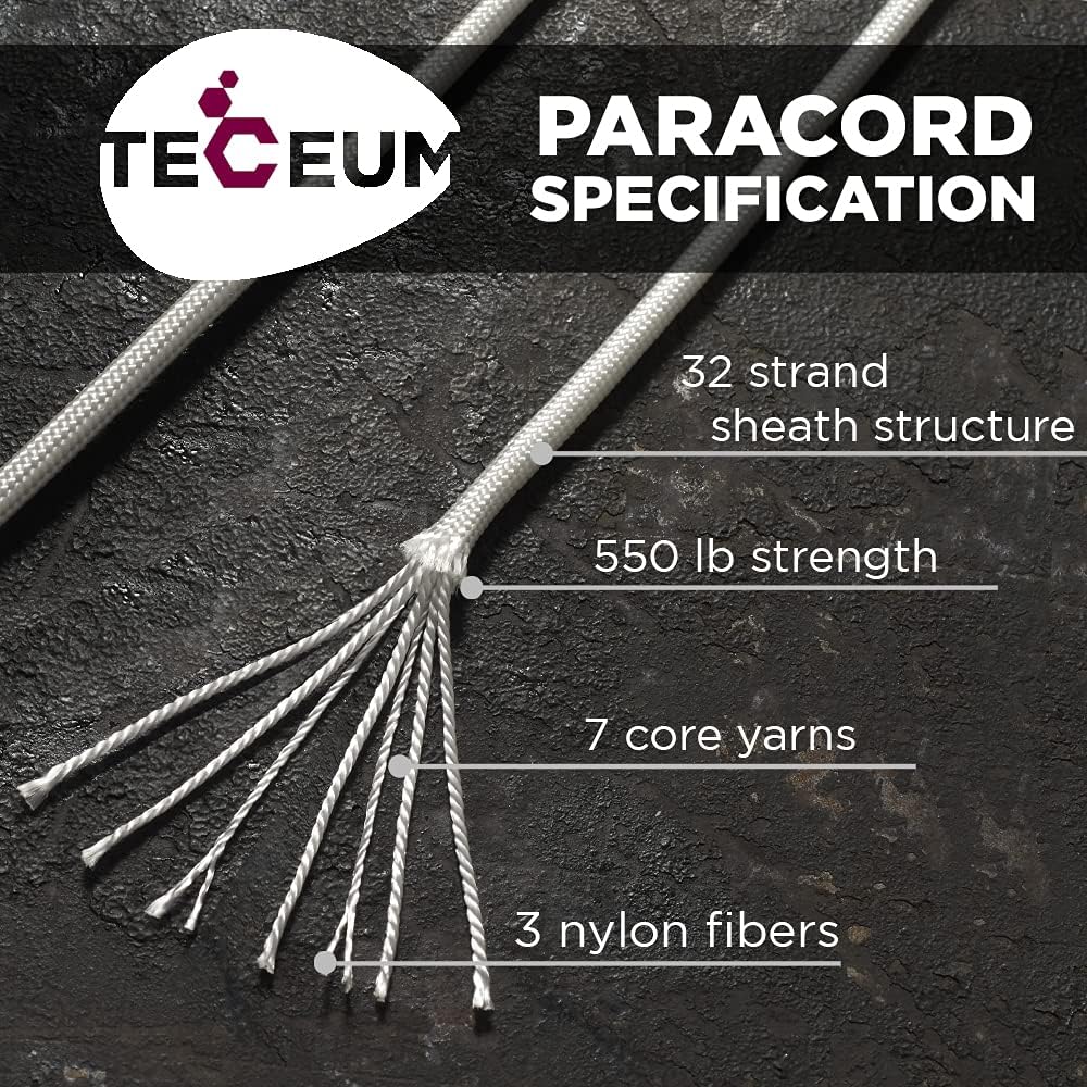 Paracord Type III 550 White 10 - Para Cord 1000Ft reseña y precio