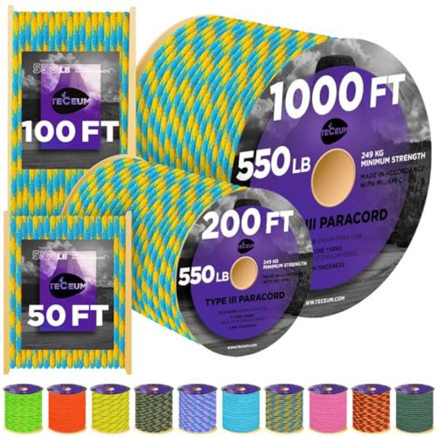 Reflective Paracord Rope 1000  - Para Cord 1000Ft reseña y precio