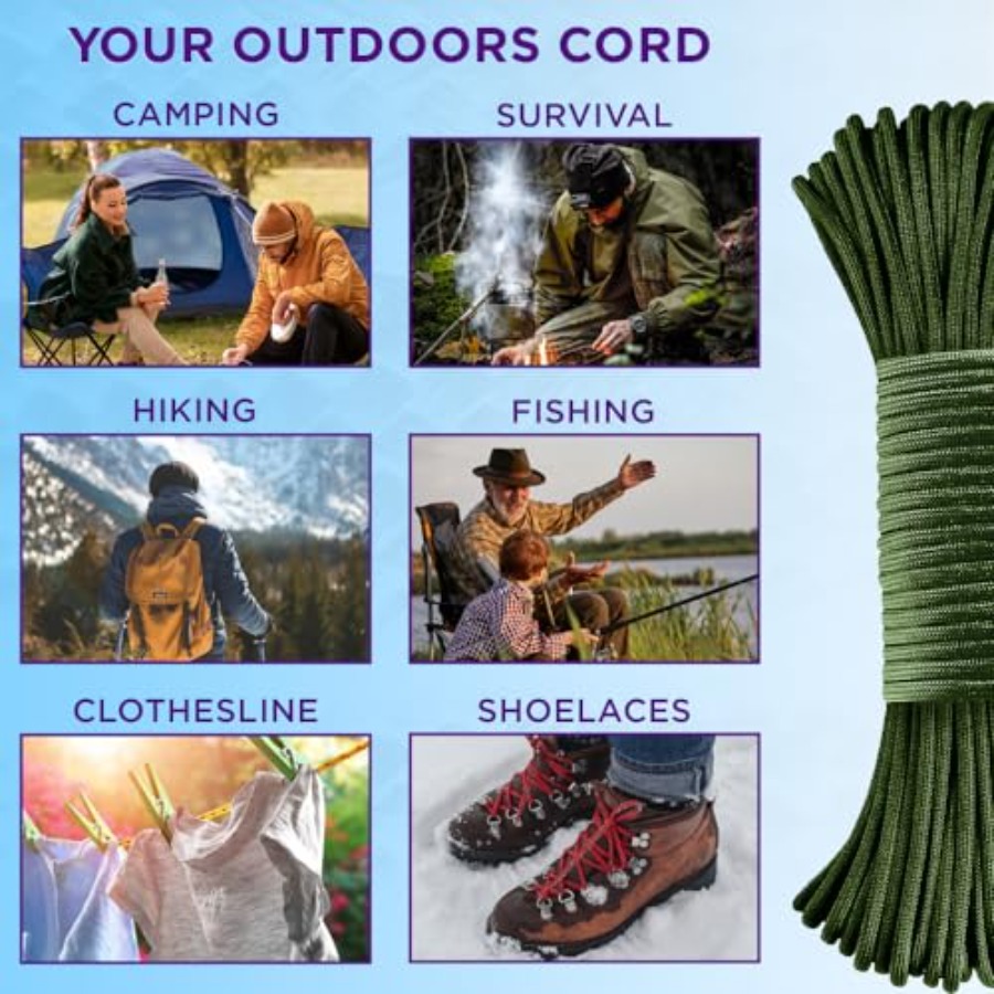 Reflective Paracord Rope 1000  - Para Cord 1000Ft reseña y precio