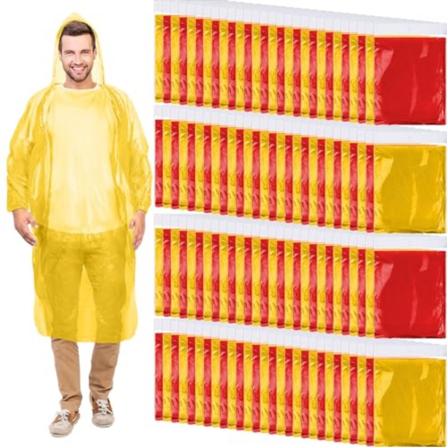 Handepo 100 Pack of Adult Rain - Emergency Poncho Rain reseña y precio