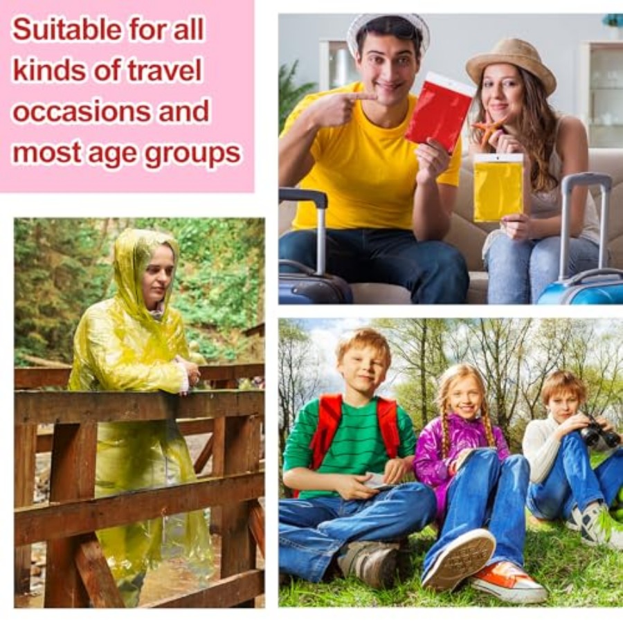 Handepo 100 Pack of Adult Rain - Emergency Poncho Rain reseña y precio