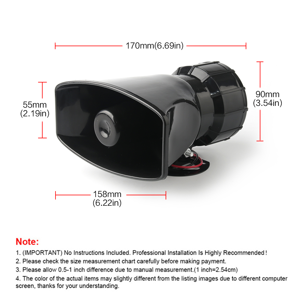 12V Speaker 130dB Wireless Ele - Emergency Whistle Loud reseña y precio