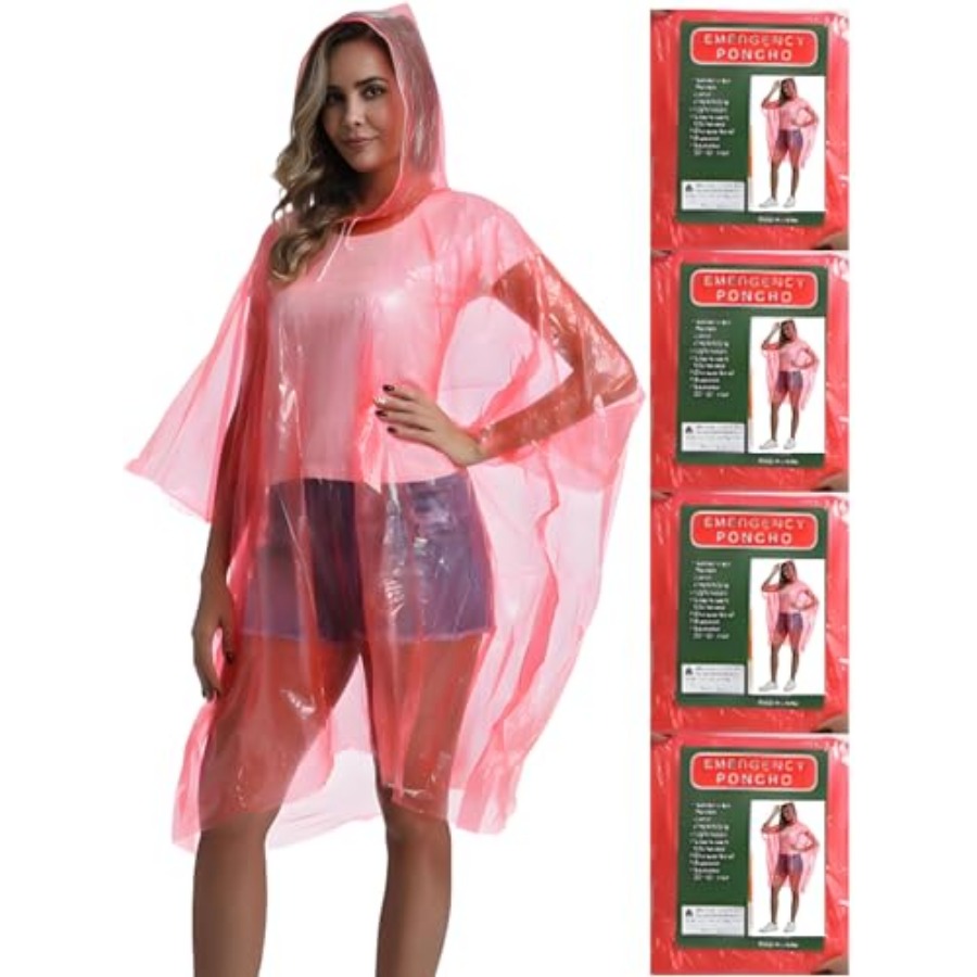 4/6/12 Pack Disposable Rain Po - Emergency Poncho Rain reseña y precio