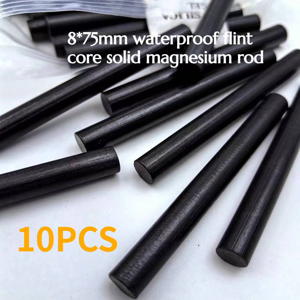10PCS 8*75mm Waterproof Flint  - Magnesium Fire Starter reseña y precio