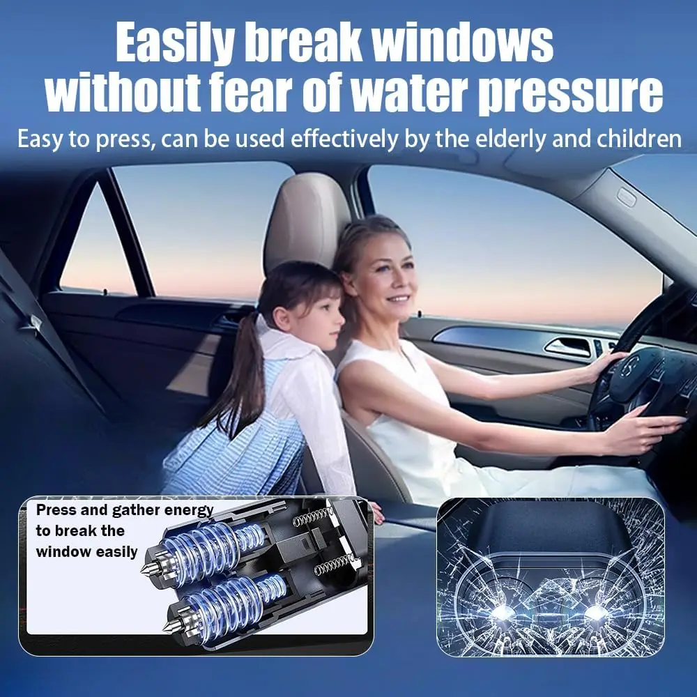 Car Safety Hammer 2-in-1 Windo - Rescue Rope Throw reseña y precio