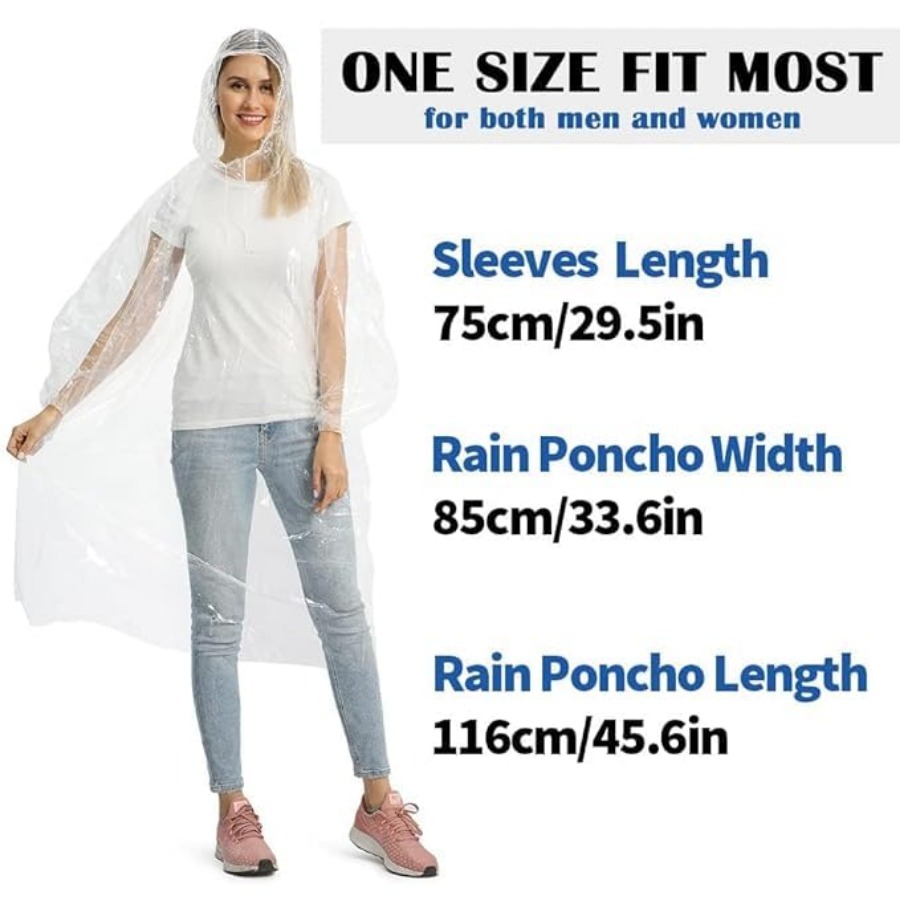 5/10/20 Pack Rain Ponchos, Dis - Emergency Poncho Rain reseña y precio