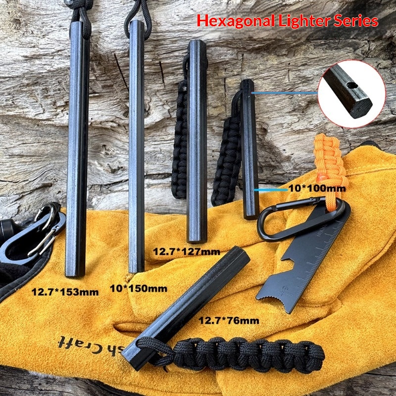 Hand Woven Rope Hexagonal Flin - Magnesium Fire Starter reseña y precio