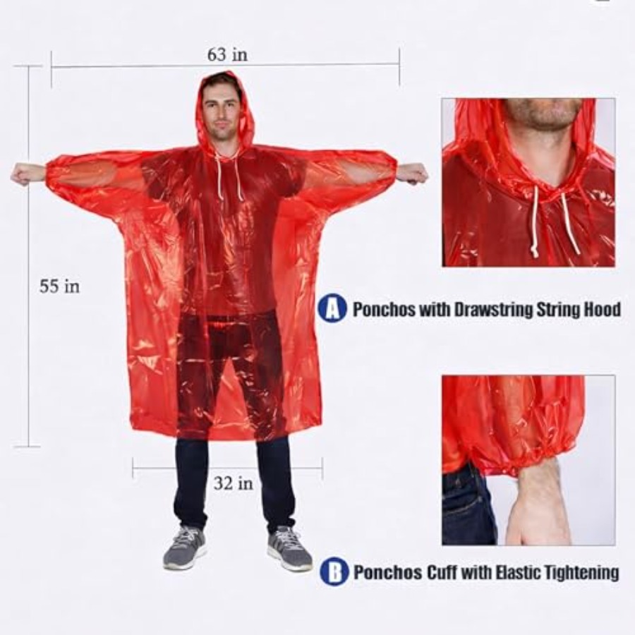 Mindful Design Rain Ponchos wi - Emergency Poncho Rain reseña y precio