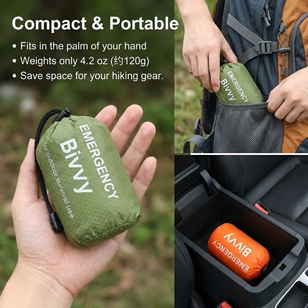 3Pcs Emergency Sleeping Bag Ki - Bivy Bag Emergency reseña y precio