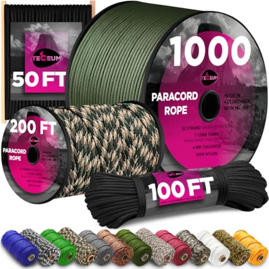 Paracord Rope 750 lb 1000ft/ 2 - Para Cord 1000Ft reseña y precio