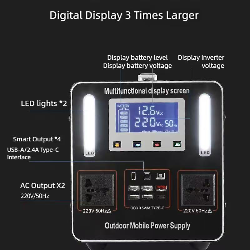 220V LiFePO4 Portable Power St - Solar Emergency Charger reseña y precio