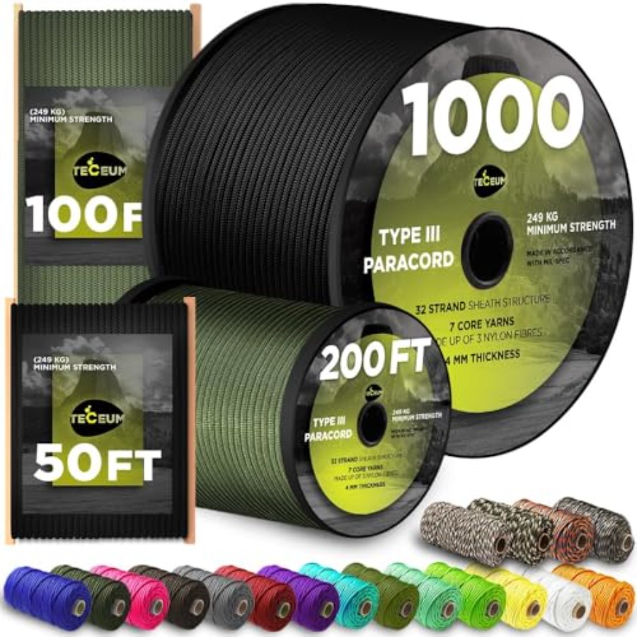 5/32 Paracord Rope 1000 1000ft - Para Cord 1000Ft reseña y precio