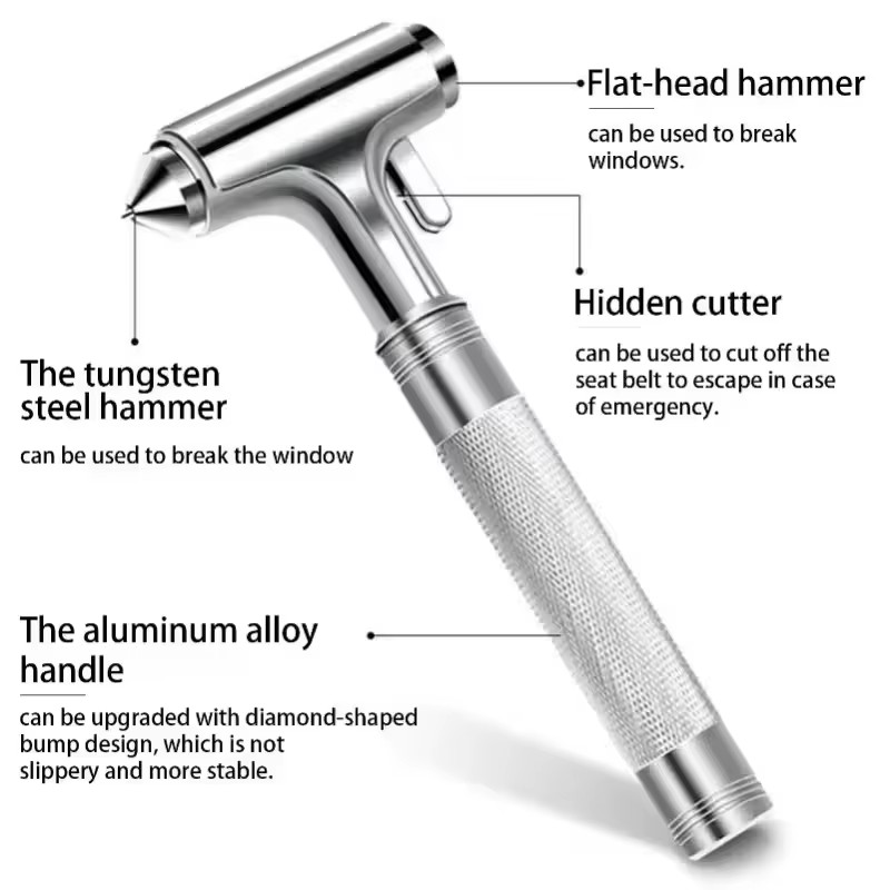 Car Safety Hammer Car Window B - Rescue Rope Throw reseña y precio