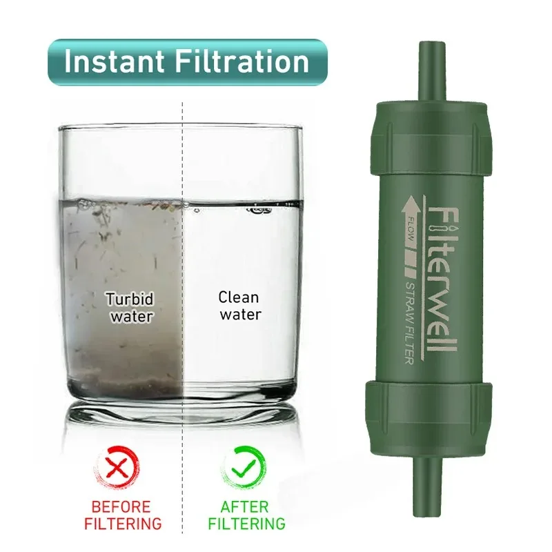1PC Outdoor Mini Water Filter  - Water Purification Straw reseña y precio