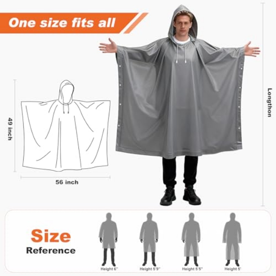8 Pack Hooded Rain Ponchos for - Emergency Poncho Rain reseña y precio