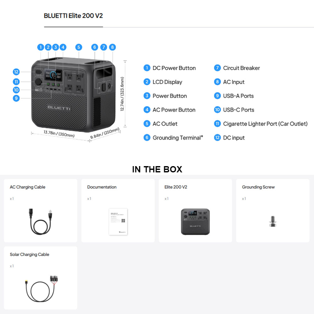 【Renew】BLUETTI Elite 200 V2 Po - Solar Emergency Charger reseña y precio