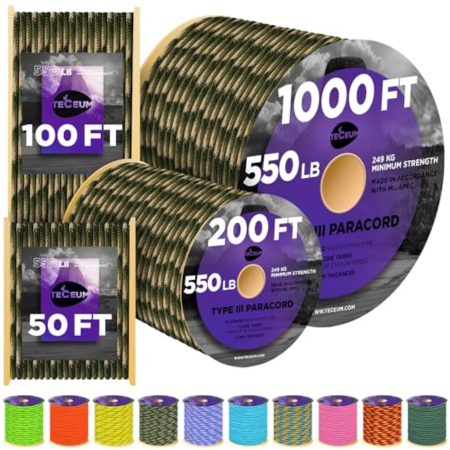 Reflective Paracord Rope 1000  - Para Cord 1000Ft reseña y precio