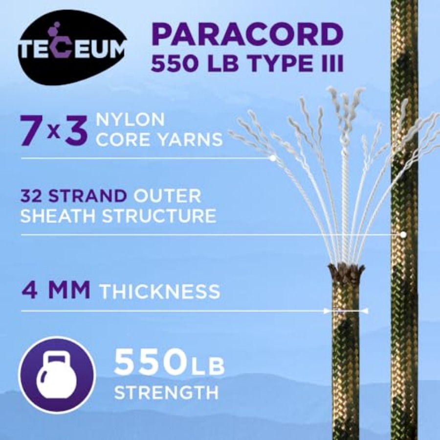 Reflective Paracord Rope 1000  - Para Cord 1000Ft reseña y precio