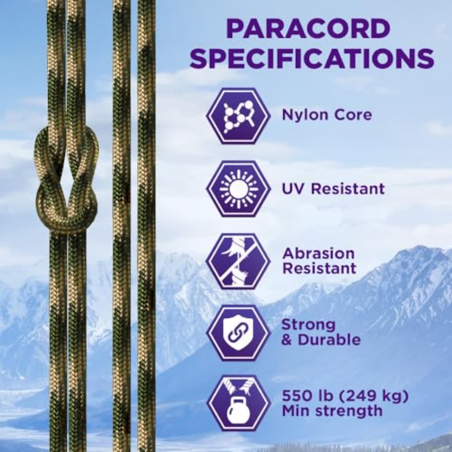 Reflective Paracord Rope 1000  - Para Cord 1000Ft reseña y precio