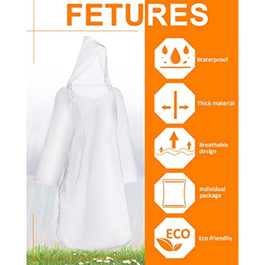120 Pack Disposable Rain Ponch - Emergency Poncho Rain reseña y precio