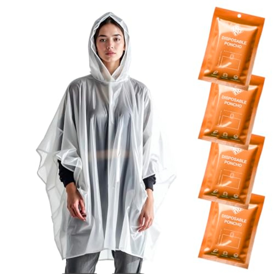 Disposable Rain Ponchos for Ad - Emergency Poncho Rain reseña y precio