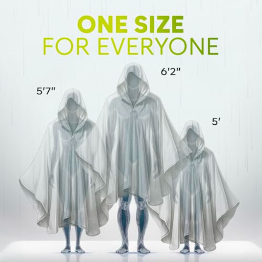 Disposable Rain Ponchos for Ad - Emergency Poncho Rain reseña y precio