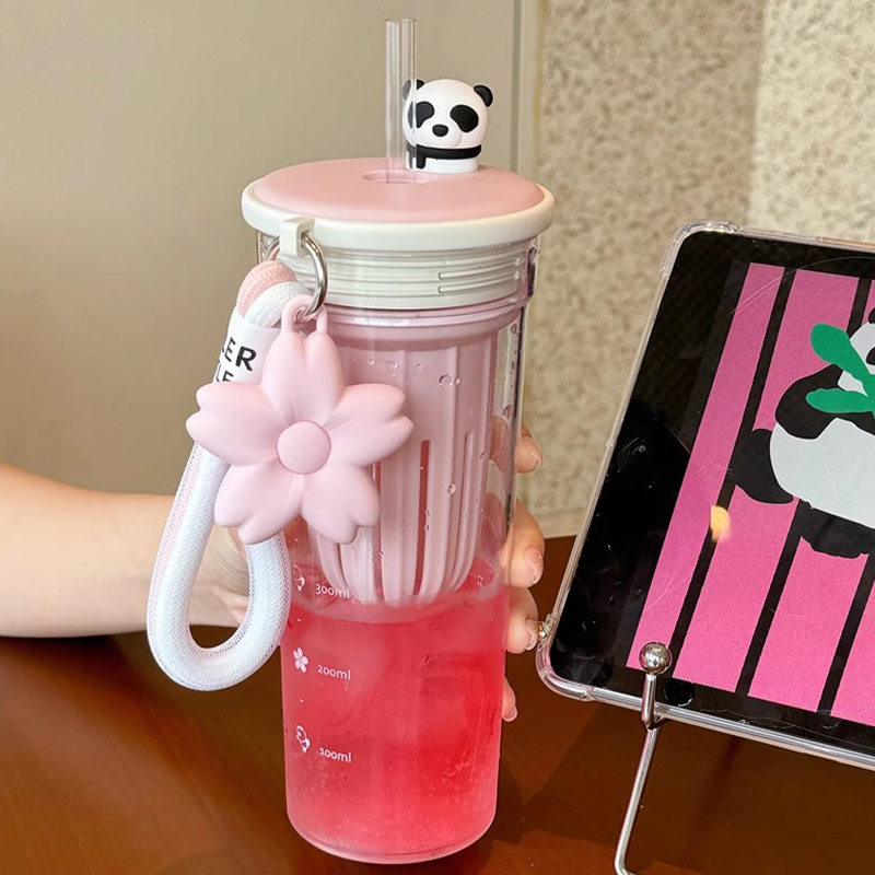 650ml Kawaii Water Bottle With - Water Purification Straw reseña y precio