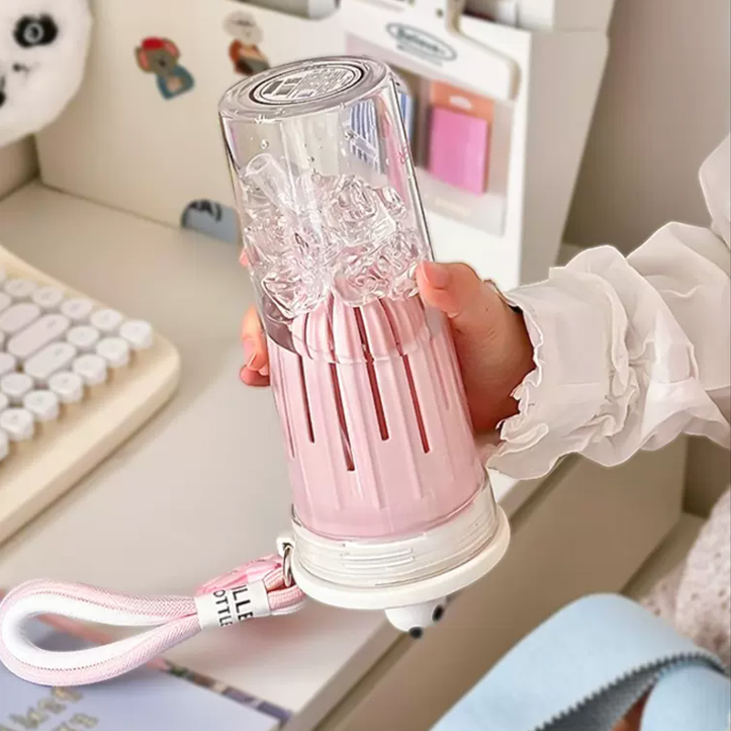 650ml Kawaii Water Bottle With - Water Purification Straw reseña y precio
