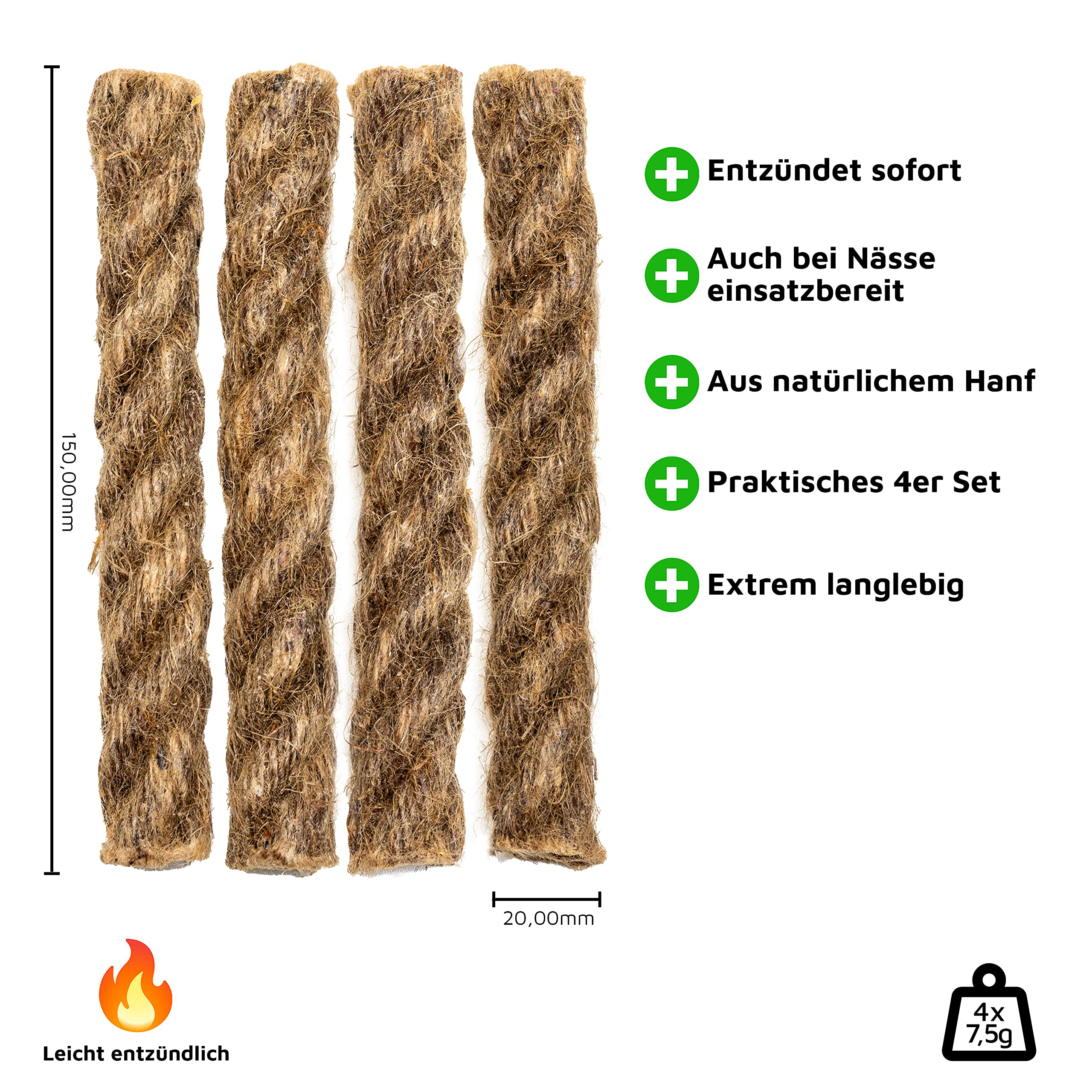 Tinder Rope Natural Tinder Fir - Fire Starting Kit reseña y precio