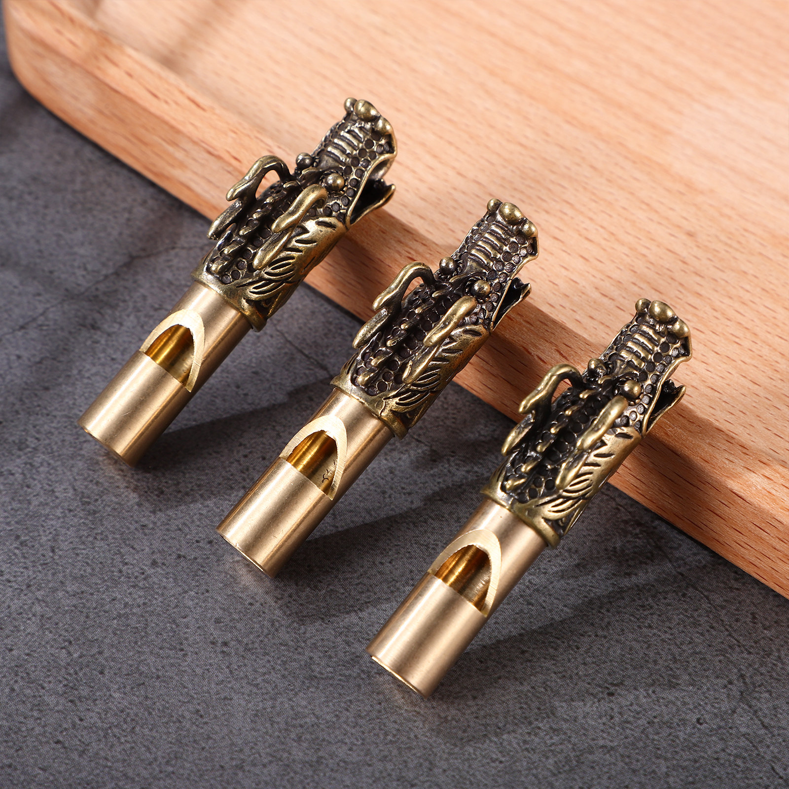 3Pcs Dragon Head Brass Whistle - Emergency Whistle Loud reseña y precio